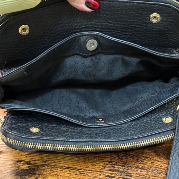 Michael Kors Black Pebbled Leather Crossbody Bag - Picture 5 of 9